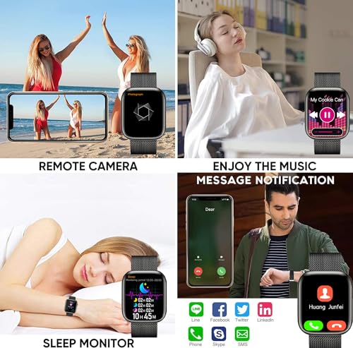 Sazooy SAZOOY0616B Smart Watch For Android Ios Phones Compatible Iphone Samsung, 2.09'' Fitness Activity Tracker Watch With Bluetooth Call/Sms/Sleep Monitor/Pedometer Smartwatch thumb #4