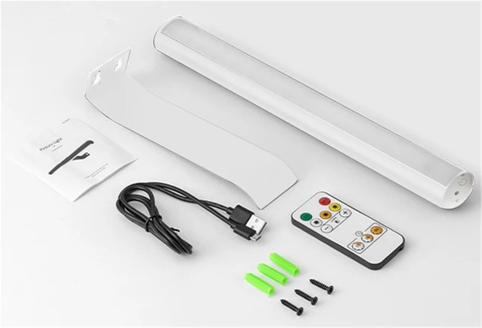 JWBSTUIW Painting Picture Light Portrait with Remote Living Room Wireless Wall Lamp Art Display Rechargeable Battery Operated Photo(White)