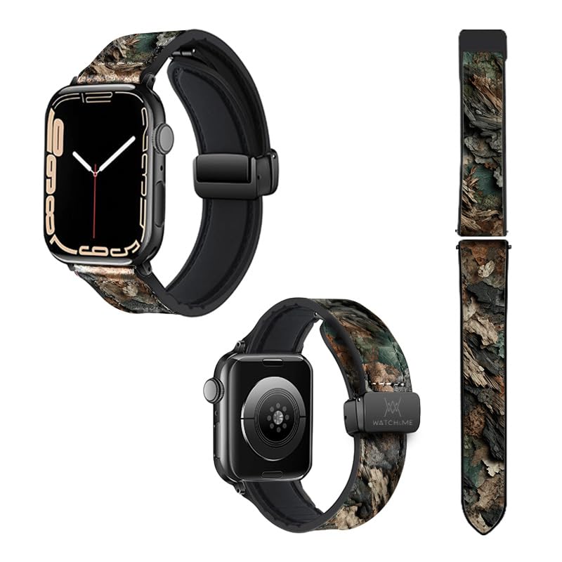 Bracelet Apple Watch écorce bois la rencontre de la nature et du futur