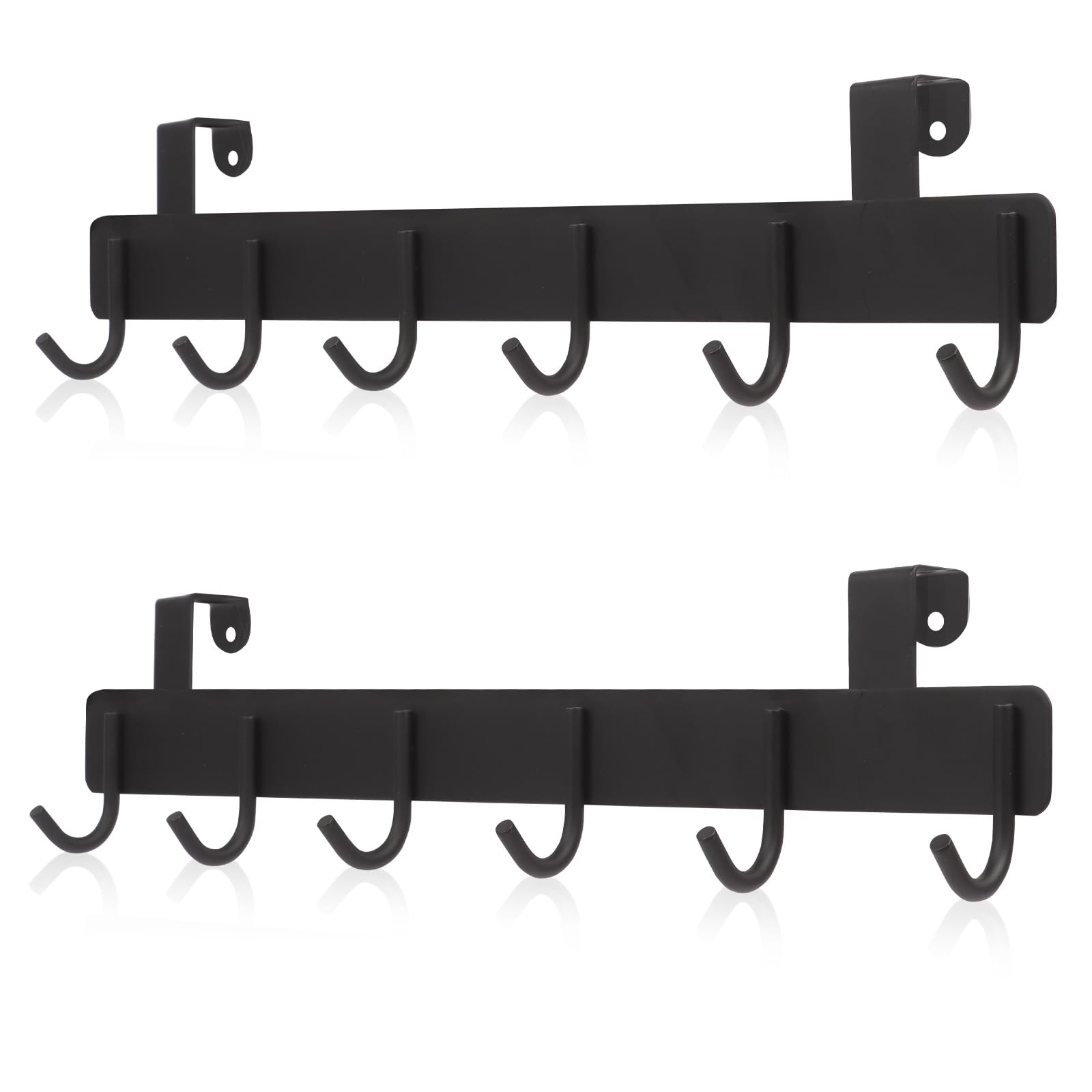 Srvillg 2PCS Door Hook Hanger, Over Door Hanger Hooks, Door Hanger Coat Rack, Back of Door Hooks for Coats Hats, Bags