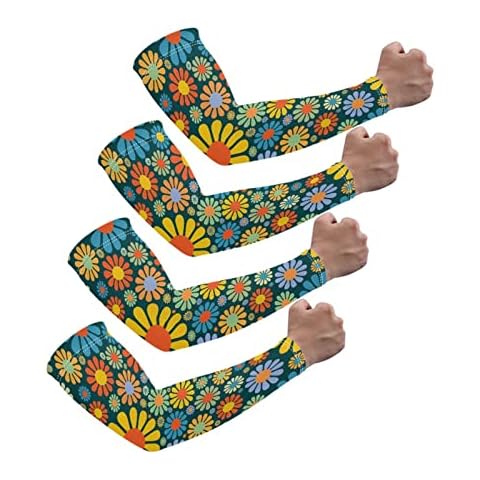 BYCHECAR Cute Fog Garden Sleeves for Women Men Tattoo Sleeves 2 Set Teen Boys Girls Compression Sleeves Arm Protection for Baseball,Driving,Running,Fishing,Golf Cover