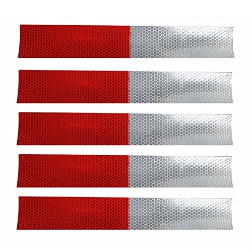 10 -st Credit veiligheid Veiligheid Veilig Red White Sticker Car Reflective Sticker WAARSCHUWING Strip Reflecterende Truck Auto -benodigdheden 4.5 * 30 cm - Afbeelding 6