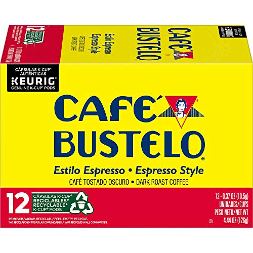 Café Bustelo Espresso Style K-Cup Pods For Keurig K-Cup Brewers, Dark Roast Coffee, 12 Count #TOP1