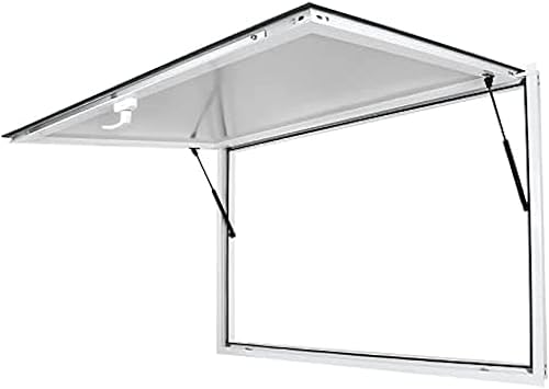 Ventana de concesión, ventana de servicio de camión de alimentos de aleación de aluminio con 4 ventanas corredizas horizontales y puerta de toldo y