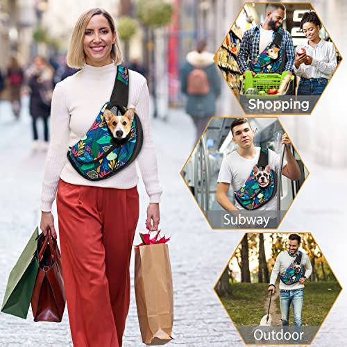 Yeslau Dog Carrier Cat Sling Pet Backpack Small Medium Puppy Bag Traveling Walking Safe Breathable Mesh Rain Forest L #TOP6