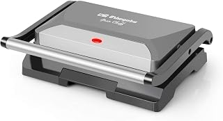 Orbegozo GR 3200 - Grill de acero inoxidable, placa antiadherente, bandeja recoge salsas, indicador luminoso, 800 W