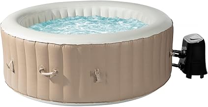 Habitat et Jardin Spa Gonflable 4 Places Santorin - 180 x 180 x 65 cm - Taupe