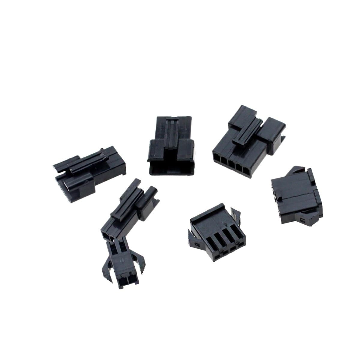 200 Stück 2,54 mm Pitch 2/3/4/5-polige Steckverbinder, Stecker und Buchse, Steckergehäuse, Stiftverbinder, Crimpklemmen-Adapter
