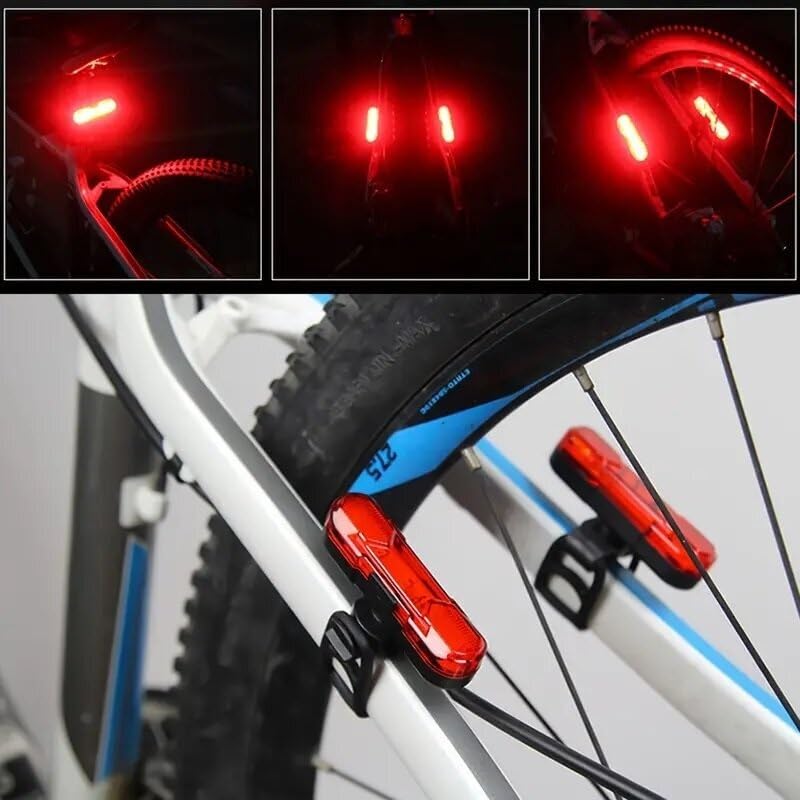 Luce Posteriore per Bicicletta, Luce Posteriore per Bicicletta Ricaricabile Tramite USB, per Casco da Ciclismo, Zaino, Luce Posteriore di Avvertimento di Sicurezza