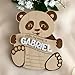 Custom Panda Bear Baby Announcement Sign, Personalized Baby Name Sign, Wood Birth Stat, Baby Sign for Hospital, Photography Photo Prop, Shower Gift, Bear Nursery Sign