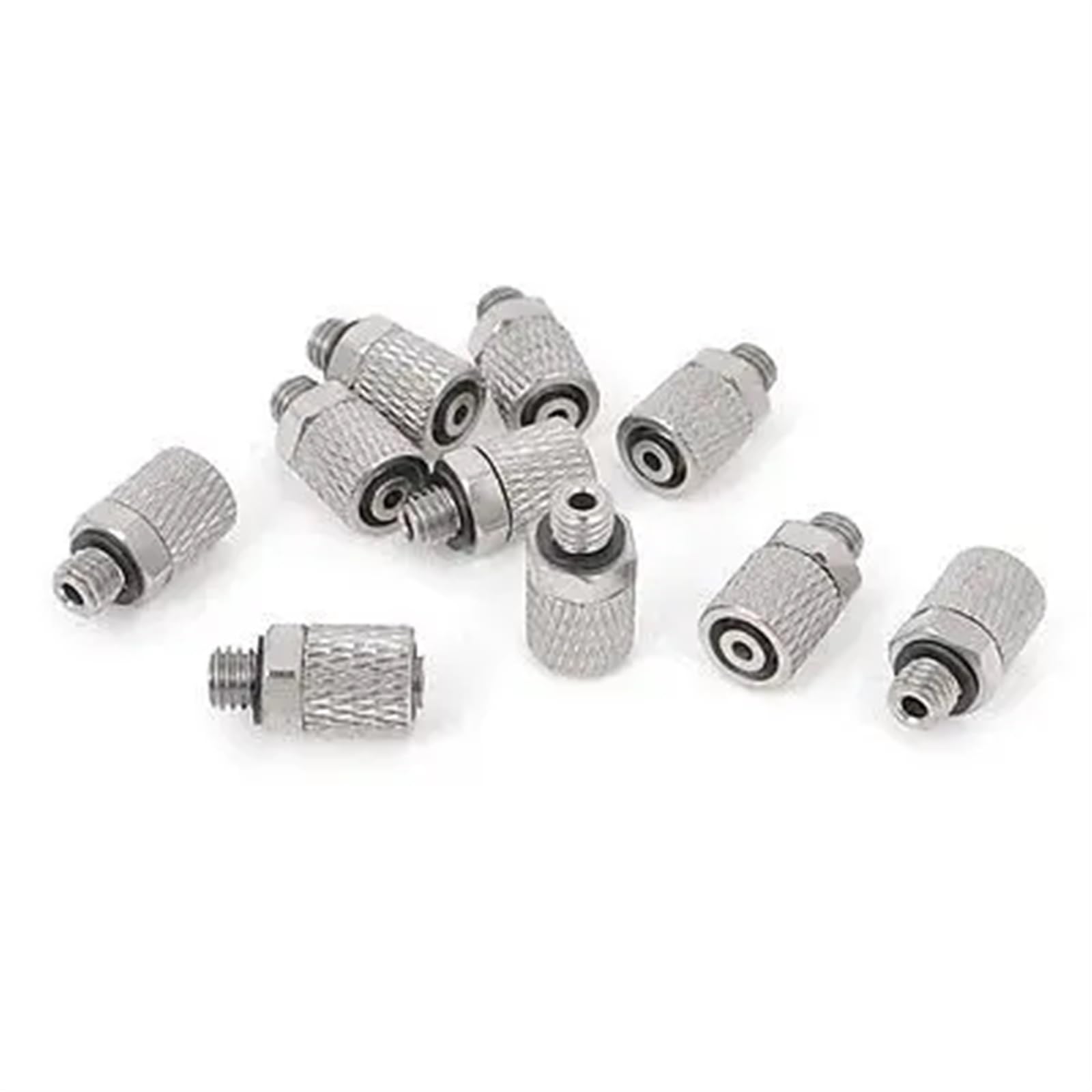 10 piezas de conector de unión rápida con rosca macho de 5 mm for tubería de aire de 4 mm x 6 mm
