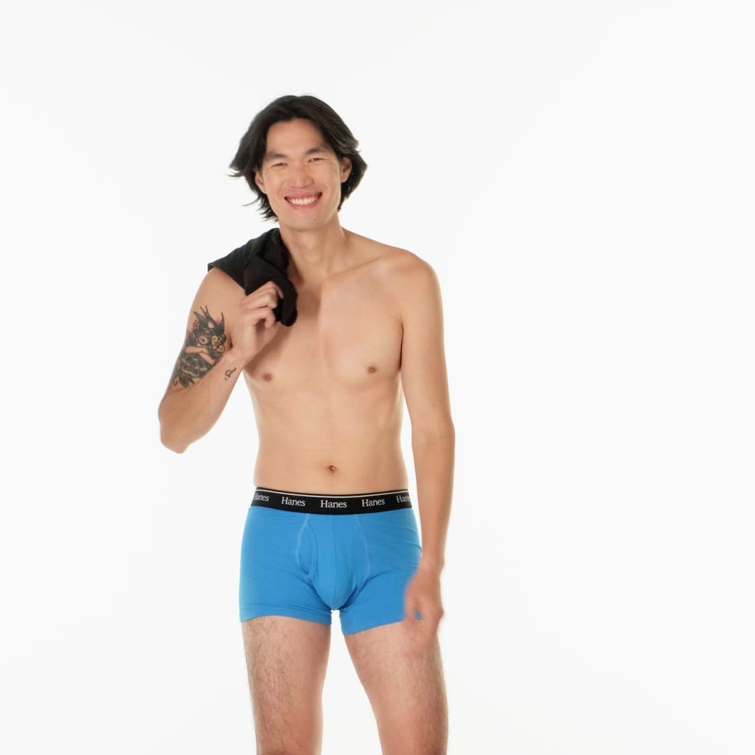 Hanes Mens Hanes Originals Men's Trunk Briefs, Stretch Cotton Moisture-Wicking Underwear, Modern Fit Low RiseTrunks - Image 6