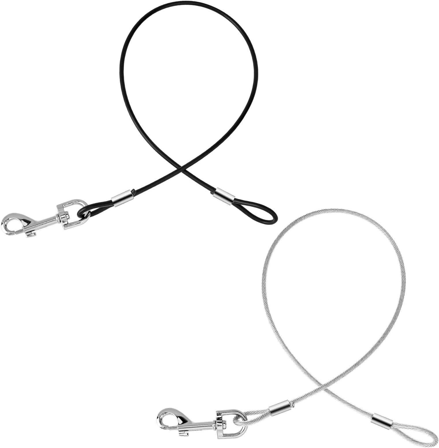 2 Pack Chew Proof Dog Leash Extension Rope, 24" Short Dog Leash