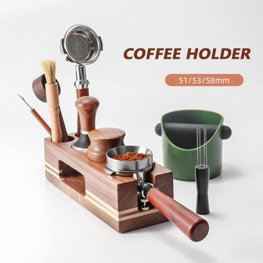 Kaffee-Tamper-Halter HolzfüLlung StüTzbasis Espresso-Tamper-Matte StationsstäNder für -KaffeezubehöR 58 Mm