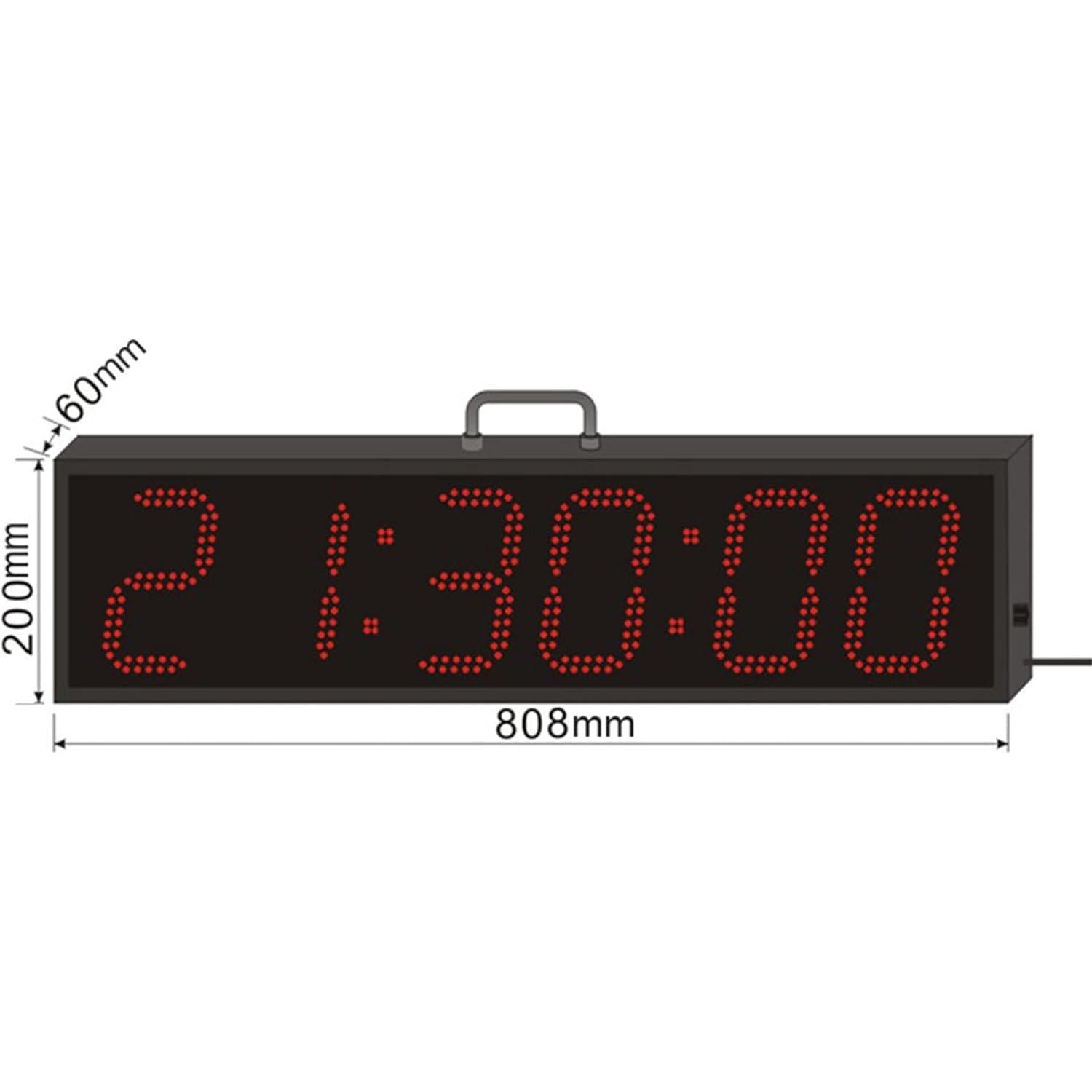 Timer da gara a LED, orologio digitale impermeabile, conto alla rovescia e fino a 3 livelli di luminosità, telecomando per eventi di maratona all'aperto
