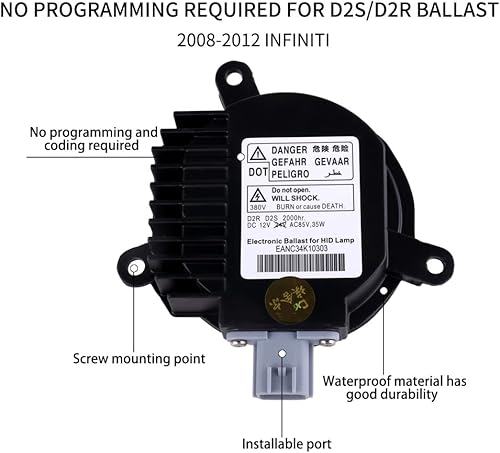 Miniatura 5 de Unidad de control de lastre de faros delanteros de repuesto para Infiniti G35 G37 M35 M45 M37 M56 Fx35 Fx37 Fx50 Fx45 Qx56 Qx70 Nissan 350z 370z