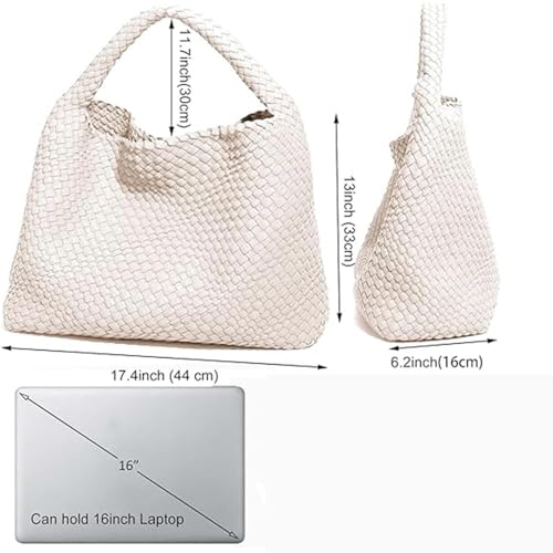 Image of Geelyda Woven Tote Bag for Women with Purse, Fashion Shoulder Hobo Underarm Bags, Large Woven Handmade Work Commuter Day Bags