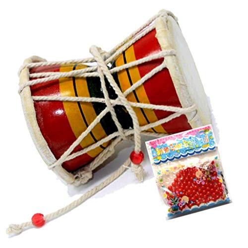 Shiv Damroo Drum | 4' | Handmade Damru Percussion Indian Musical Instrument