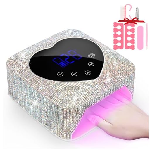 ShineCai Lâmpada De Led Uv Para Unhas 72W, Secadora Sem Fio Recarregável Gel, Esmalte Diamante Brilhante Cura Rápida Com 5 Temporizadores E Kit, Sensor Automático, Ferramentas Secagem Nail Art, Salã