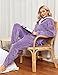 HEEKPEK Women' s Fluffy Pajamas Set Fleece Pullover Pants Loose Plush Sleepwear Warm Fleece Pyjamas Set Winter Nightwear Loungewear Set