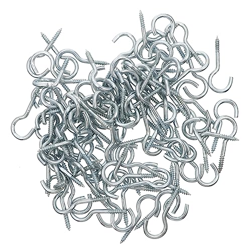 SOLUSTRE 100pcs Wall Mount Ceiling Hooks Ceiling Plant Hooks Indoor Decorative Small Picture Hooks Eye Bolt Indoor Outdoor for Home
