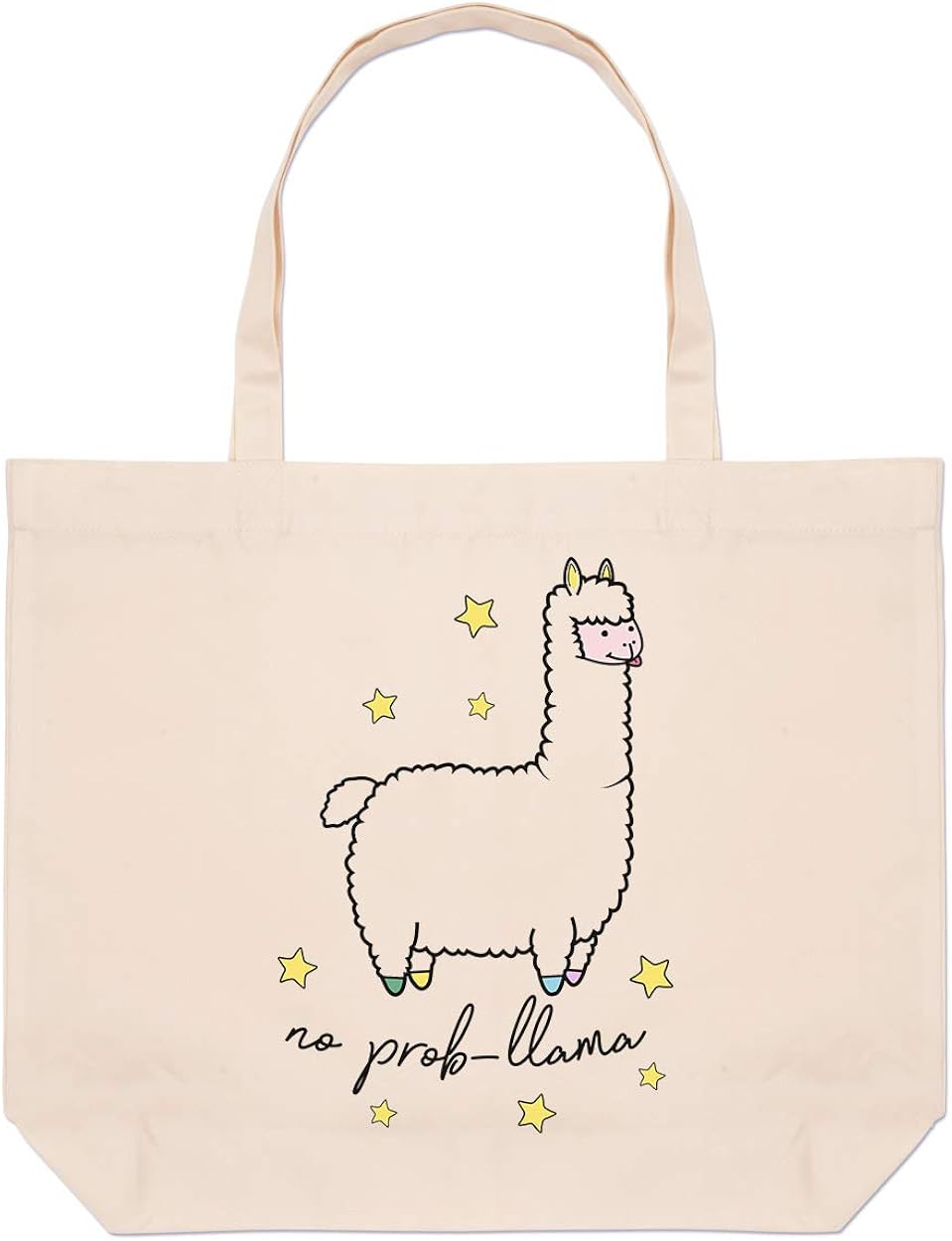 No Prob-Llama Large Beach Tote Bag