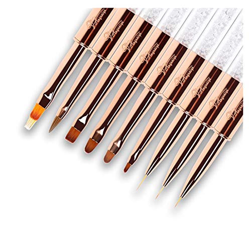 Jjqfwlkj Stücke Nagelpinsel New Nail Art Acryl Flüssig Pulver Schnitzen UV Gel Erweiterung Builder Malpinsel Linien… – Bild 6