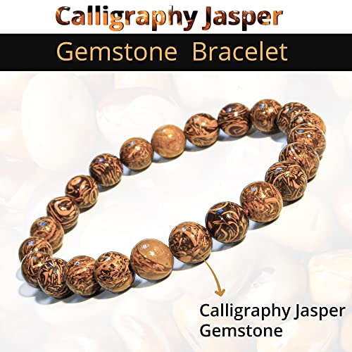 Image of ANAYA AGATE Healing Crystal Bracelet for Women and Men - 8mm Round Beaded Bracelet for Men and Women - Unisex Stretchy Gemstone Bracelet for Healing and Protection