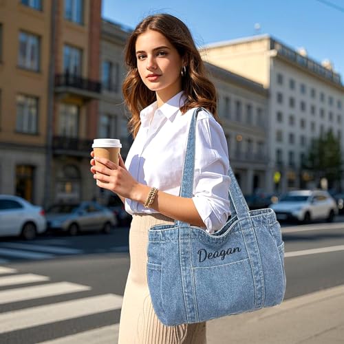 Bolso Tote Denim personalizado con bordado miniatura 3