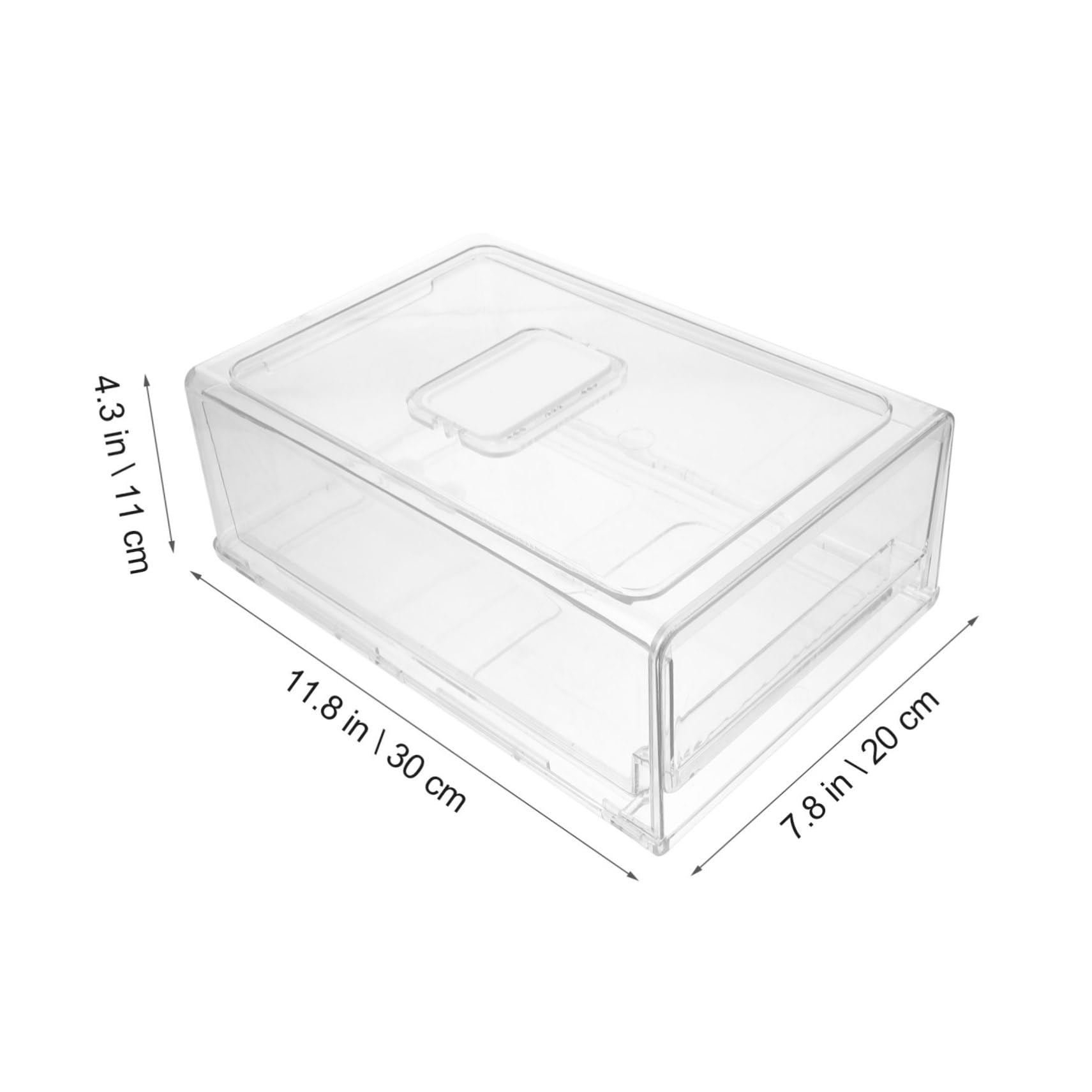 Ipetboom Contenitore Organizer per Frigorifero Scatola Stoccaggio Cassetto Impilabile Organizzazione per Alimenti Design Trasparente e Antiscivolo per Cucina e Congelatore