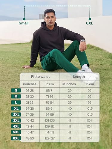 Image of Fflirtygo Mens Cargo Pants Cotton | Track Pants with Zip Pockets | 4 Pocket Joggers | Baggy Lower for Men | Sizes Upto 6XL