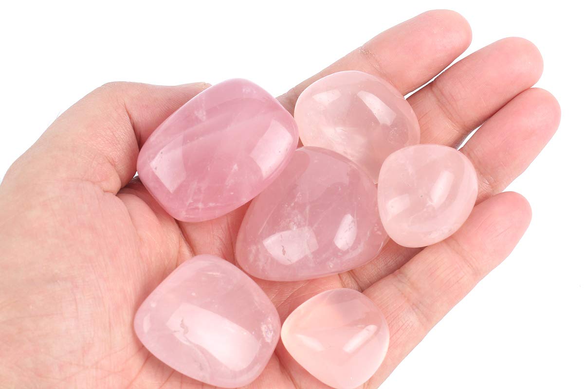 ZenQ 1/2 lb Tumbled Stones and Crystals for Wicca, Reiki, Energy Crystal Healing, Crystal