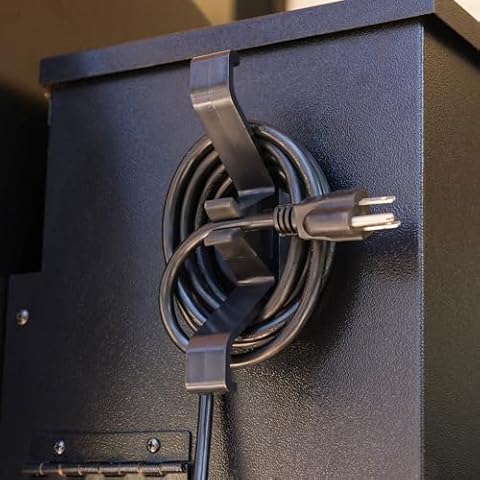 Wood Pellet Grill Smoker Magnetic Power Cord Organizer - Wrap And Organize Your Power Cord Onto Your Pellet Grill - Works With Powder Coated Steel Grills, NOT Stainless Steel Cover