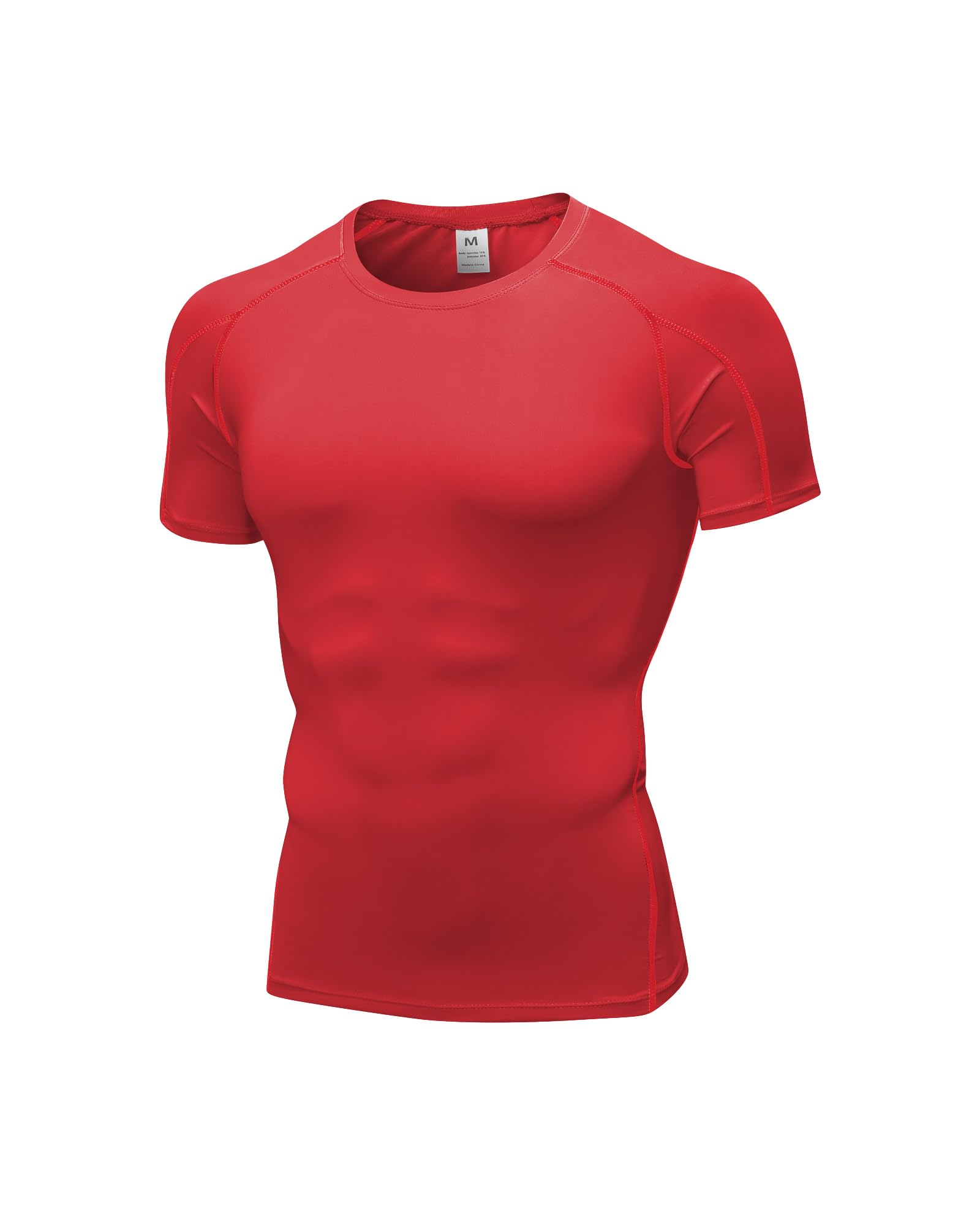 Men's Athletic Short Sleeve Compression Shirts Stretch Performance T-Shirt Running Workout Tops Quick Dry Base Layer