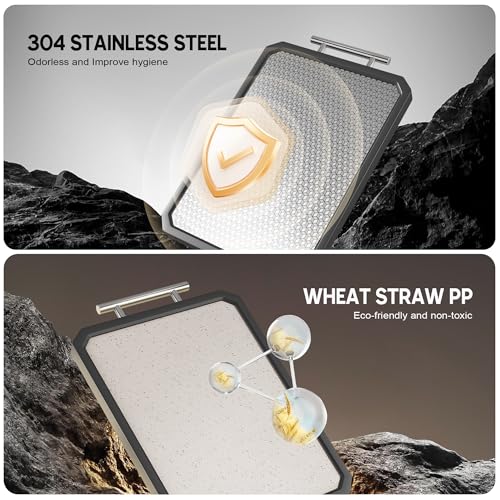 Slice in Style: The Ultimate Double-Sided Stainless Steel & Wheat Straw Cutting Board Reimagining Your Kitchen Experience