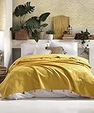 BOHORIA® Premium Tagesdecke Colors of Morocco - Oeko-TEX® | Bettüberwurf Wohndecke Wendedecke Kuscheldecke Sofadecke mit Tasseln | extra-groß 220 x 240 cm (Morrocan Sun)