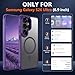 for Galaxy S26 Ultra Phone Case: Samsung S26 Ultra Phone Case with 2PC HD Screen Protector, Wireless Charging S26 Ultra Case Matte Translucent Soft-Touch & Shockproof Funda para S 26 Ultra,Purple