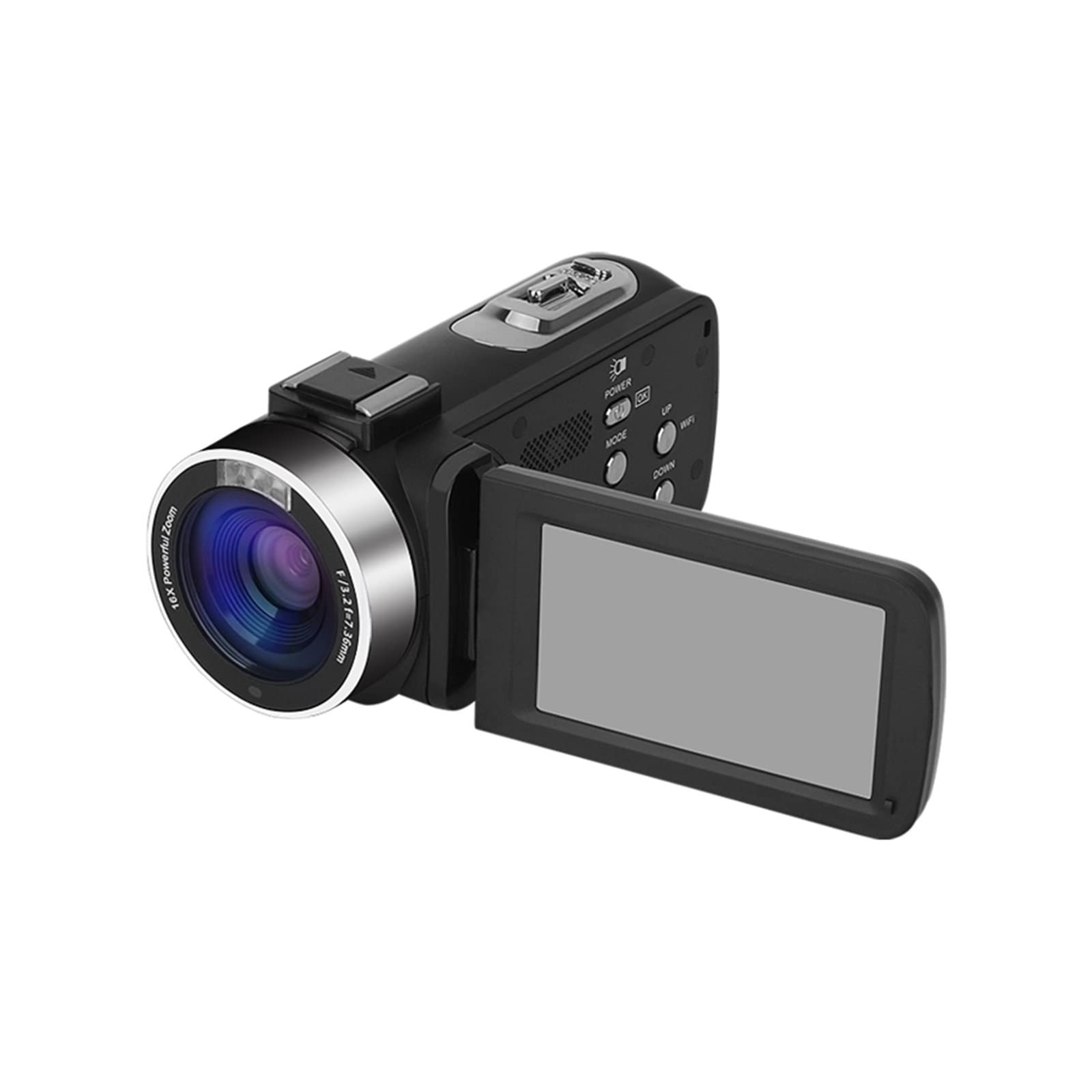 Cámara de Video, Full 4K UHD Cámara Digital Stream Camera Vlog Videocámara 18X 48MP Grabadora de Video Webcam Time Lapse(128G SD Card,with Lens Mic)