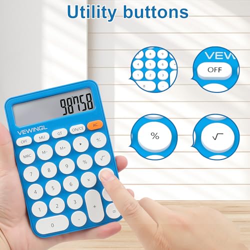Image of Standard Calculator 12 Digit,6.2 * 4.2in Desktop Large Display and Buttons,Calculator with Large LCD Display for Office,School, Home & Business Use,Automatic Sleep,15 Tilt Screen