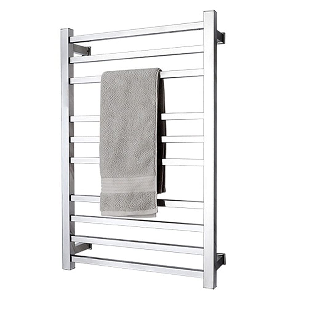 Porte-serviettes électrique salle de bain 10 barres en acier inoxydable poli