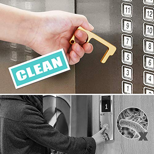 [2 PCS]Anti Touch Door Opener Tool,Contactless Hand Key Tool Portable for Button,Door,Elevator,Reusable Touchless Tool Keep Hands Clean in Public - Thumbnail 4