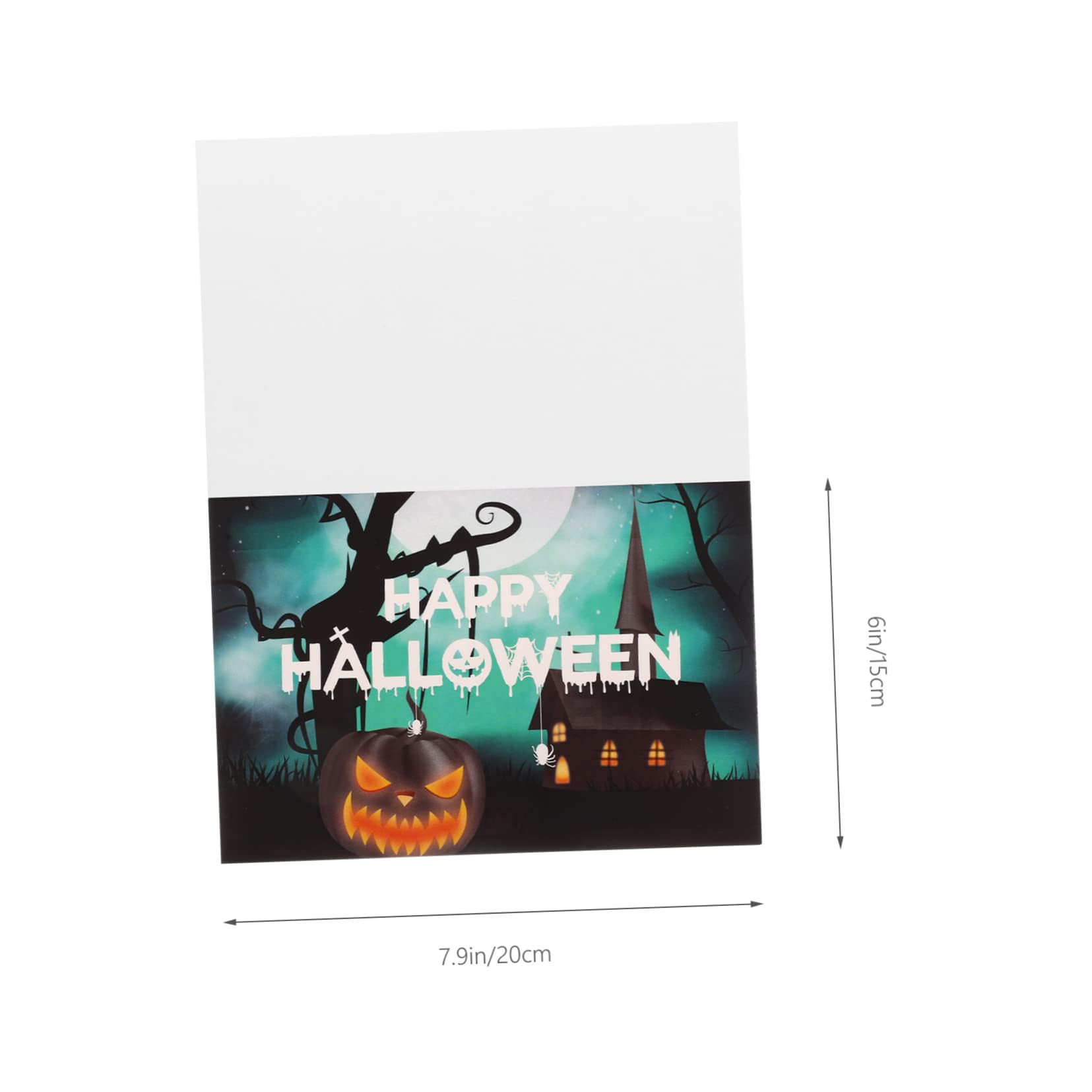 PRETYZOOM 48 Sätze Halloween-Karte Halloween-Partybevorzugung Nachrichtenkarten einladungskarten Grußkarten das Papierkarten Cartoon-Design-Grußkarten