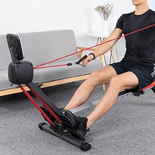 Image of Rowing Machines for Home Elastic Rope Rowing Machine Fat Burning Adjustable Resistance Rower Weight Loss Folding Fitness Equipment