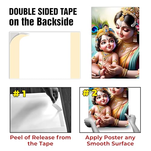 Image of Twinster Paper Bal Krishna Posters Photo For Pregnant Women, Baby Poster Self Adhesive (Size 45 Cm By 30 Cm) Pack Of 1 (Design 9)