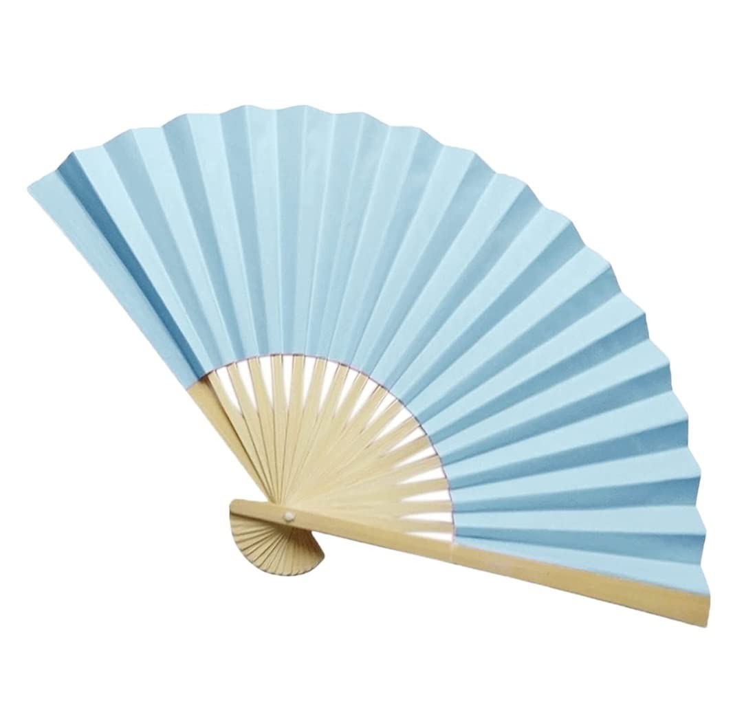 Display Fans Traditional Chinese Fans Hand Held Paper Bamboo Folding Handheld Folded Fan Hand Held(L)