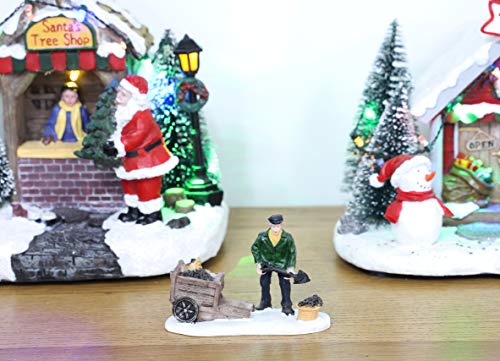 Toyland® Mini Resin Christmas Collectible Ornament - Village Scene Accessories - Xmas Figures (Coal Worker 3.5 x 2.5 Inch) - Image 2