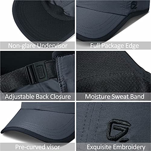 Gadiemkensd Mens Hats Baseball Cap Upf 50+ Sun Quick Dry Lightweight Breathable Trucker Hat Outdoor Hiking Fishing Run Golf Sports Mesh Hats Running Hat Quick Drying For Men Women Mens Dark Gray Xl thumb #4