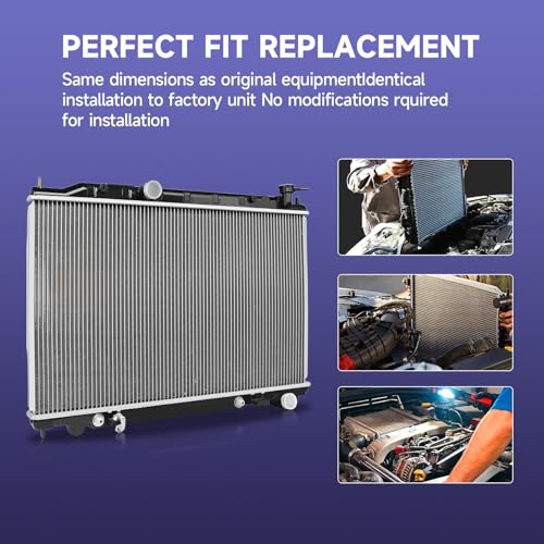 Image of UIU Engine Coolant Radiator with Transmission Oil Cooler Compatible with Ford Explorer 4.0L 4.6L 2006-2010,Explorer Sport Trac 4.0L 4.6L 2007-2010,Mercury Mountaineer 4.0L 4.6L 2006-2010 6L248005AB