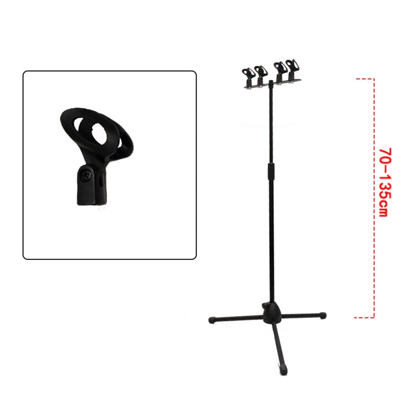 Mikrofon-Bodenstativ, einfache Montage, praktisches Stativ, hält 4 Mikrofone für Studio und Bühne, 70cm bis 135cm