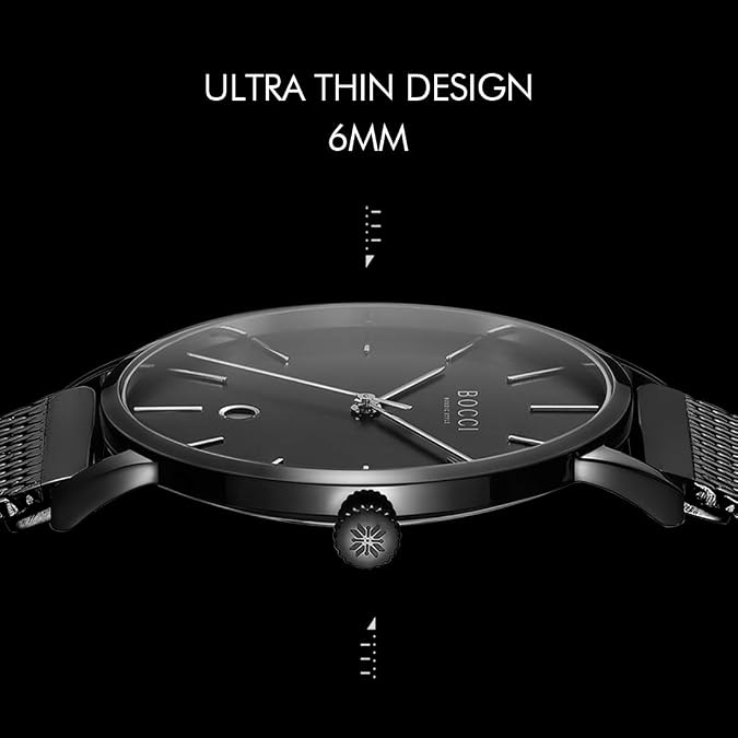 Men's Watch: Ultra-Thin Minimalist Automatic Mechanical Watch for Men, Waterproof, Classic Dress Wristwatch